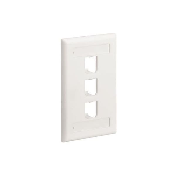 Panduit 3-PORT FLUSH MOUNT UNLOADED, SINGLE GANG MINI-COM CLASSIC CFPL3IWY - main